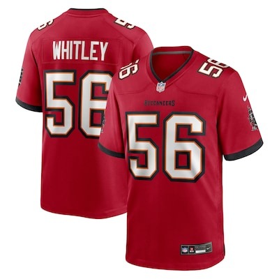 Men's Tampa Bay Buccaneers #56 Benton Whitley Red Nike Team Game Jersey