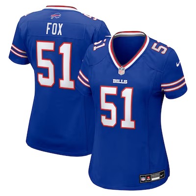 Women's Buffalo Bills #51 Morgan Fox Royal Nike Team Game Jersey