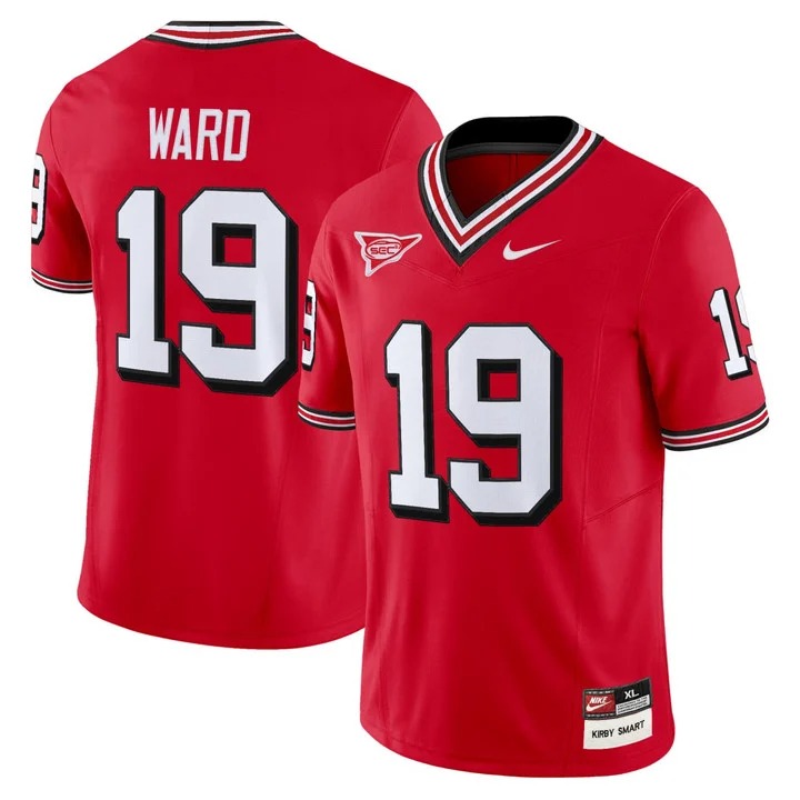 Men's & Women's & Youth Georgia Bulldogs #19 Hines Ward Red College Old School F.U.S.E. Vapor Limited Stitched football Jersey