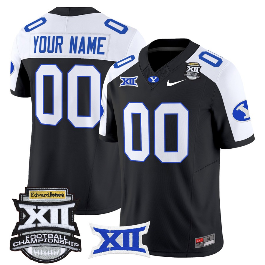 Men's & Women's & Youth BYU Cougars Custom 2025 Big 12 Championship F.U.S.E. Vapor Limited Stitched football Jersey Black Alternate