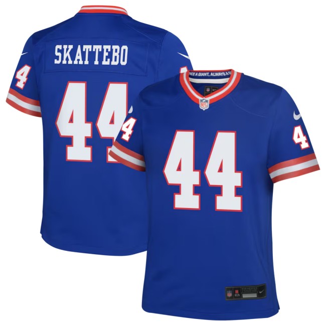 Youth New York Giants #44 Cam Skattebo Royal Nike Alternate 2 Game Jersey
