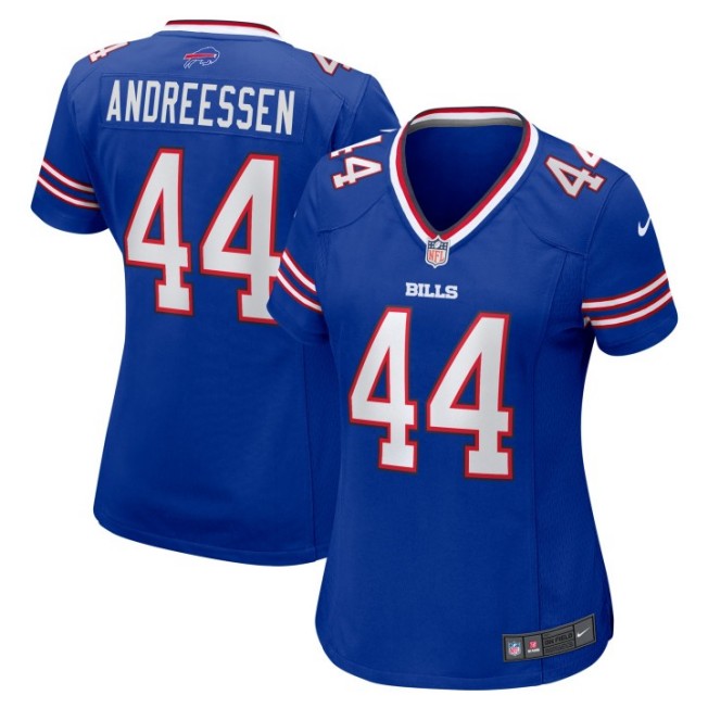 Women's Buffalo Bills #44 Joe Andreessen Royal Nike Game Stitched NFL Jersey