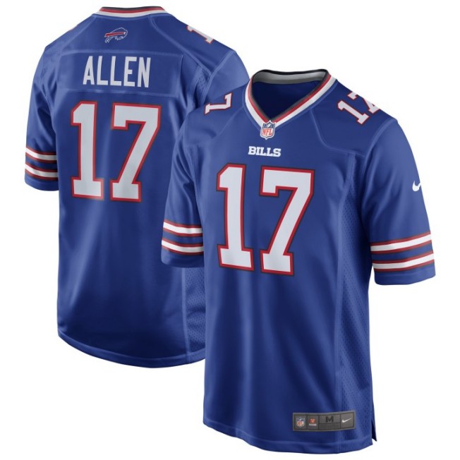 Men's Buffalo Bills #17 Josh Allen Royal Nike Team Game Player Stitched NFL Jersey