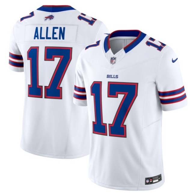 Men's Buffalo Bills #17 Josh Allen White Nike Vapor F.U.S.E. Limited Stitched NFL Jersey