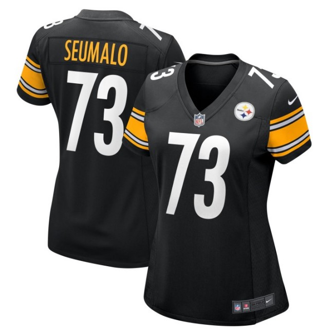 Women's Pittsburgh Steelers #73 Isaac Seumalo Black Nike Game Stitched NFL Jersey