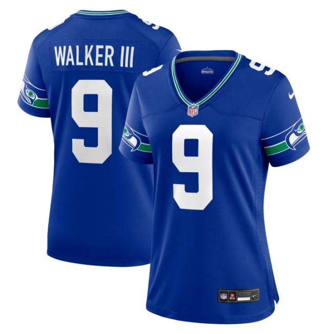 Women's Seattle Seahawks #9 Kenneth Walker III Royal Nike Player Stitched NFL Jersey