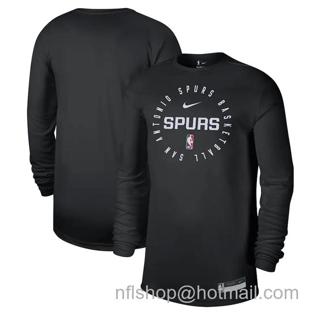 Men's San Antonio Spurs Black 2024-25 Legend On-Court Practice Long Sleeve T-Shirt