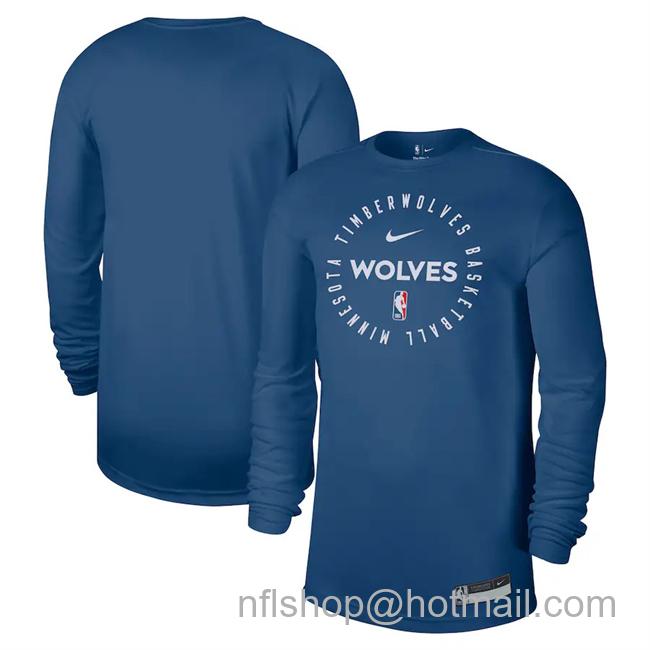 Men's Minnesota Timberwolves Blue 2024-25 Legend On-Court Practice Long Sleeve T-Shirt
