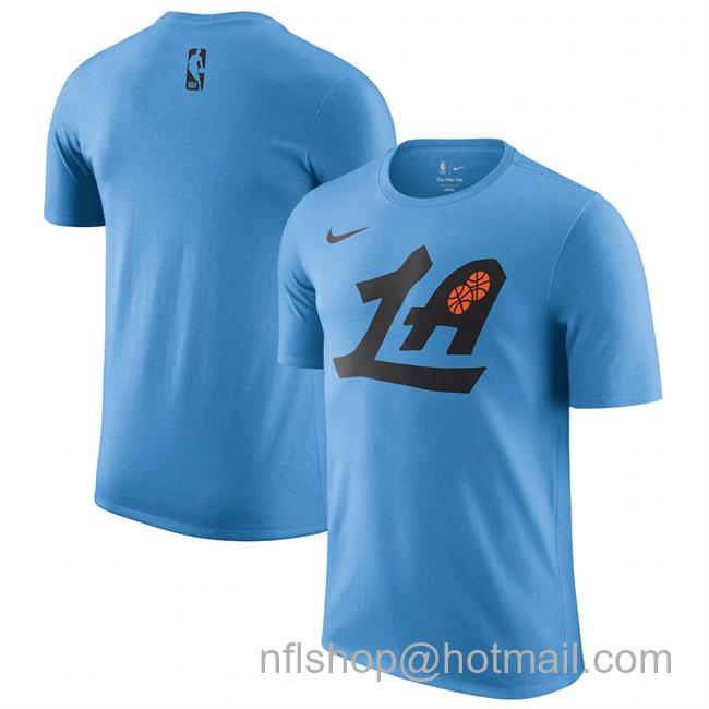 Men's Los Angeles Clippers Blue 2024-25 City Edition Essential Logo T-Shirt
