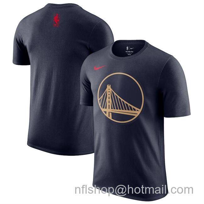 Men's Golden State Warriors Navy 2024-25 City Edition Essential Logo T-Shirt