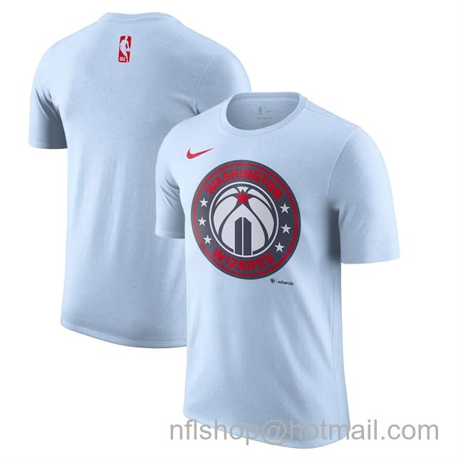 Men's Washington Wizards Light Blue 2024-25 City Edition Essential Logo T-Shirt