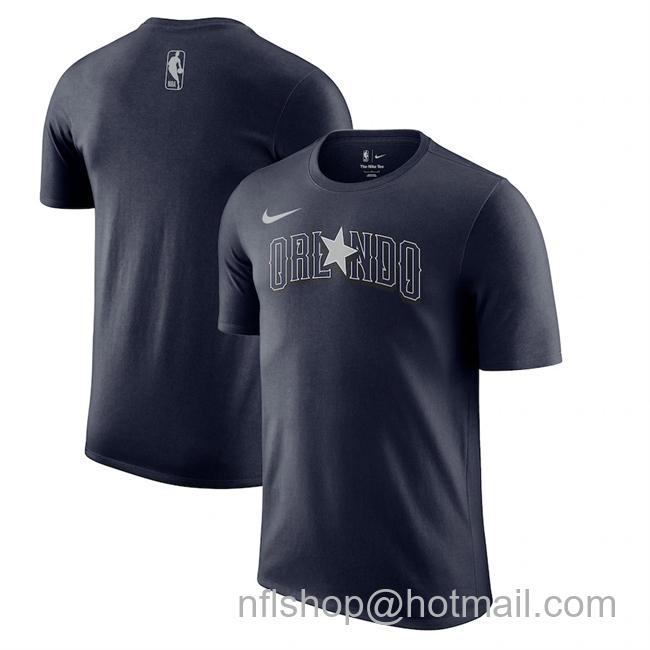Men's Orlando Magic Black 2024-25 City Edition Essential Logo T-Shirt