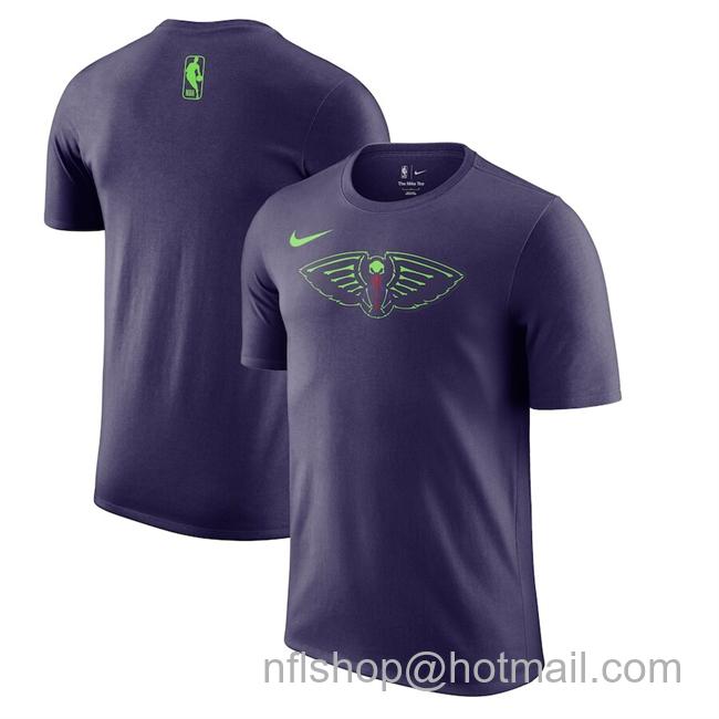 Men's New Orleans Pelicans Purple 2024-25 City Edition Essential Logo T-Shirt