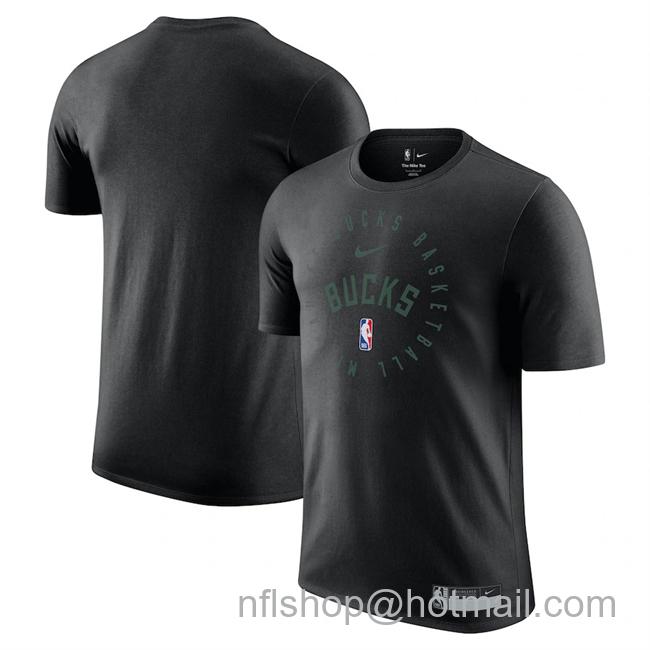Men's Milwaukee Bucks Black 2024-25 Legend On-Court Practice Performance T-Shirt