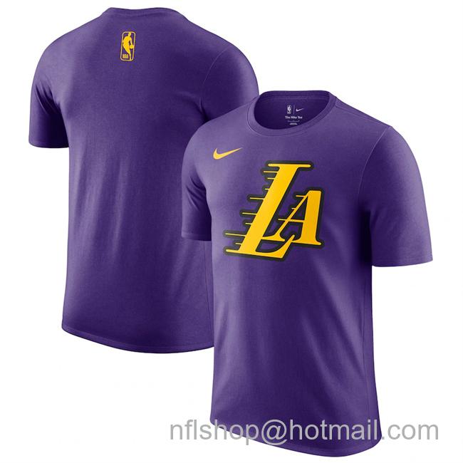 Men's Los Angeles Lakers Purple 2024-25 City Edition Essential Logo T-Shirt