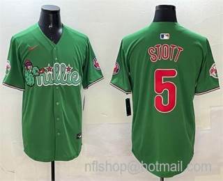 Men's Philadelphia Phillies #5 Bryson Stott Green Phanatic Limited Stitched Jersey