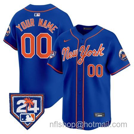 Men's New York Mets Active Player Custom Royal 2025 Spring Training Vapor Premier Limited Stitched Baseball Jersey