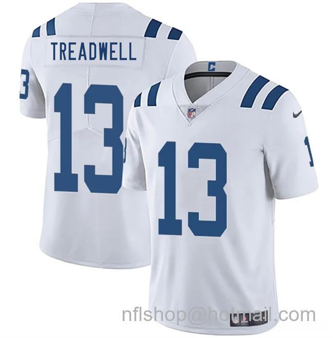Men's Indianapolis Colts #13 Laquon Treadwell White 2025 Vapor Limited Stitched Football Jersey