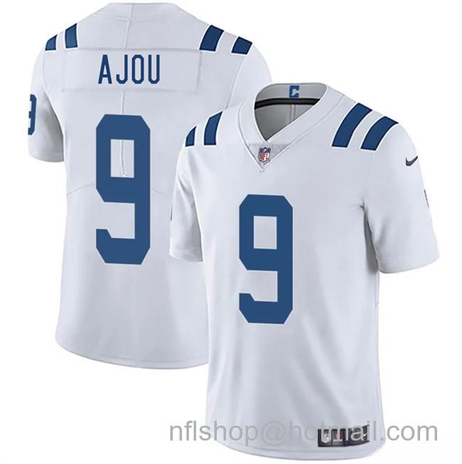 Men's Indianapolis Colts #9 Ajou Ajou White 2025 Vapor Limited Stitched Football Jersey