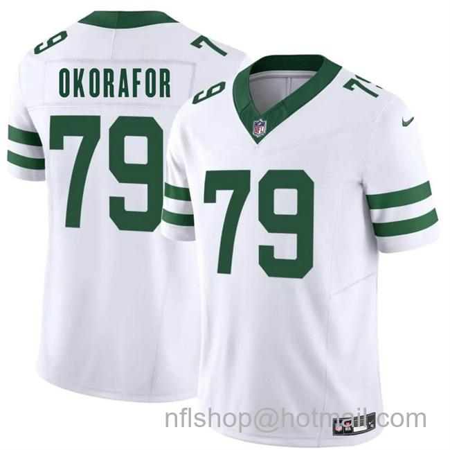 Men's New York Jets #79 Chukwuma Okorafor White 2025 F.U.S.E. Vapor Untouchable Limited Stitched Jersey