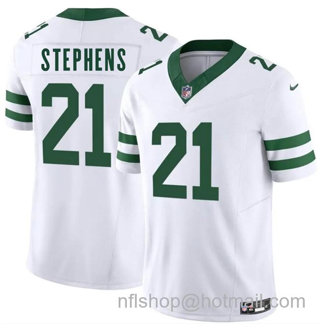 Men's New York Jets #21 Brandon Stephens White 2025 F.U.S.E. Vapor Untouchable Limited Stitched Jersey
