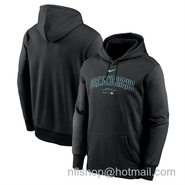 Men's Arizona Diamondbacks Black Collection Practice Performance Pullover Hoodie