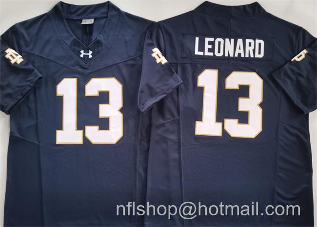Men's Notre Dame Fighting Irish #13 Riley Leonard Navy 2024 F.U.S.E. Limited Stitched Jersey