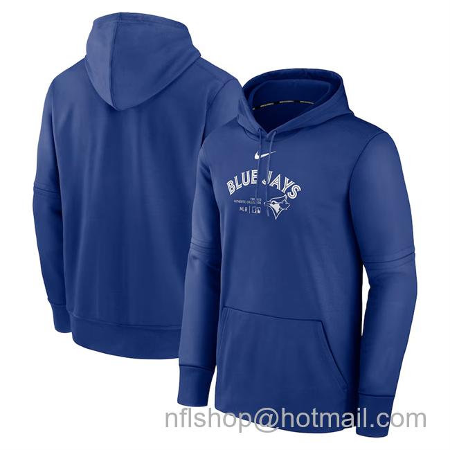 Men's Toronto Blue Jays Royal Collection Practice Performance Pullover Hoodie