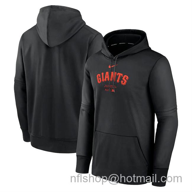 Men's San Francisco Giants Black Collection Practice Performance Pullover Hoodie