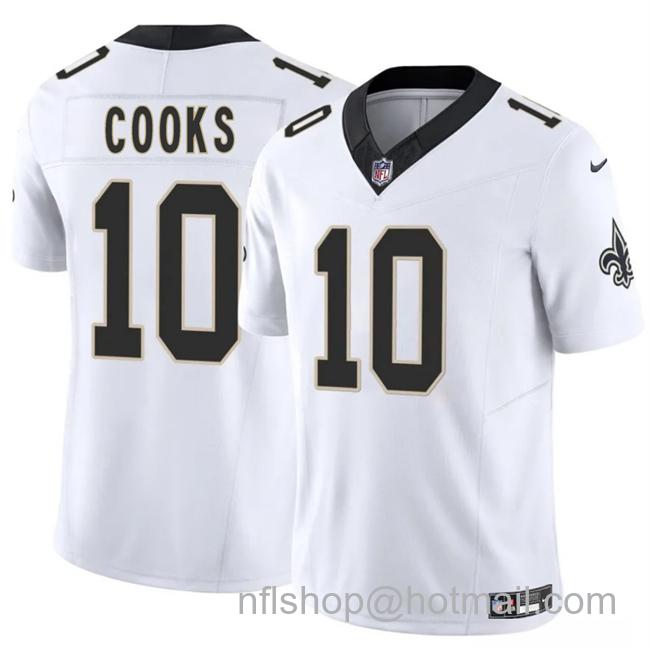 Men's New Orleans Saints #10 Brandin Cooks White 2025 F.U.S.E Vapor Limited Stitched Football Jersey