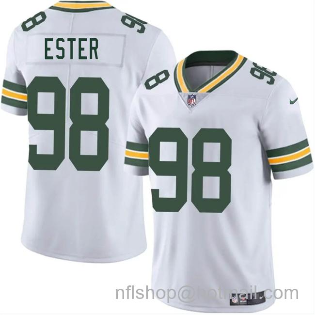 Men's Green Bay Packers #98 James Ester White 2025 Vapor Untouchable Limited Stitched Jersey