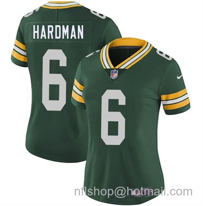 Women's Green Bay Packers #6 Mecole Hardman Green 2025 Vapor Untouchable Limited Stitched Jersey