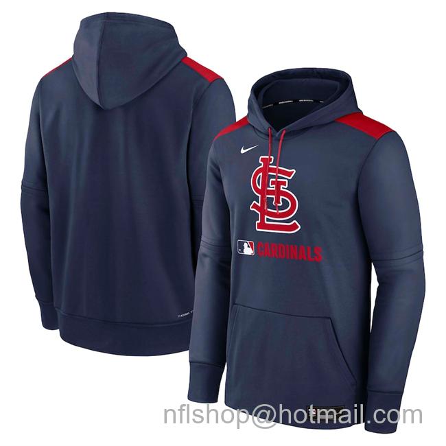 Men's St. Louis Cardinals Navy Collection Performance Pullover Hoodie