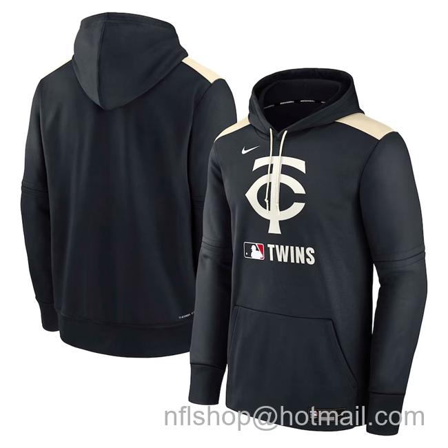 Men's Minnesota Twins Navy Collection Performance Pullover Hoodies