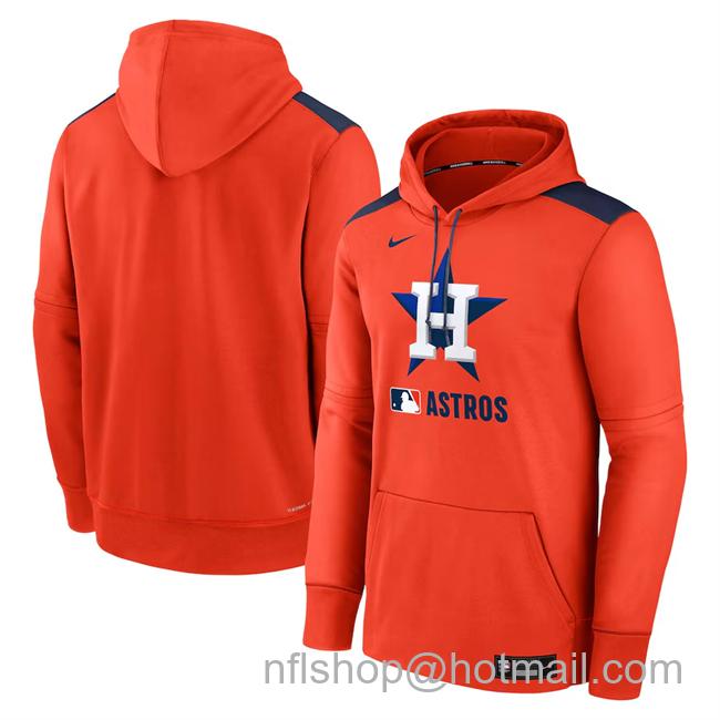 Men's Houston Astros Orange Collection Performance Pullover Hoodie