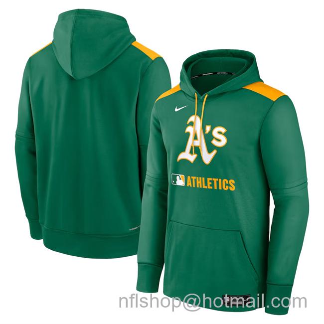 Men's Oakland Athletics Kelly Green Collection Performance Pullover Hoodie