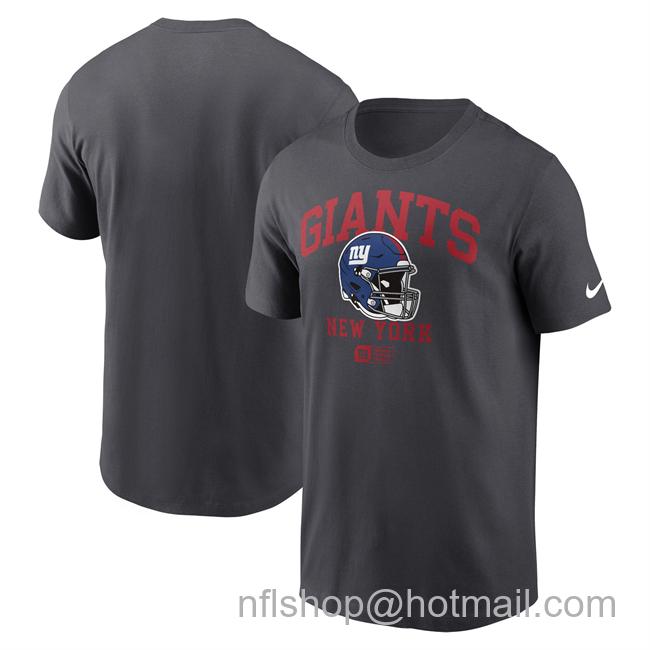 Men's New York Giants Anthracite Helmet Essential T-Shirt