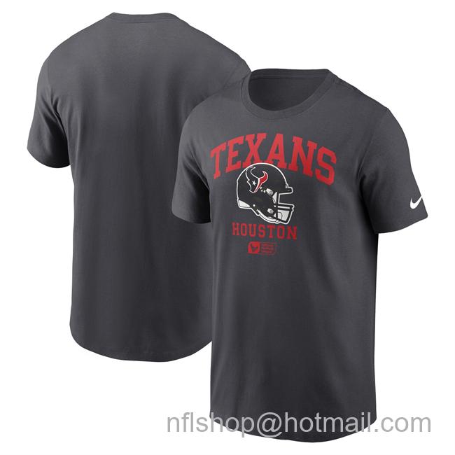 Men's Houston Texans Anthracite Helmet Essential T-Shirt