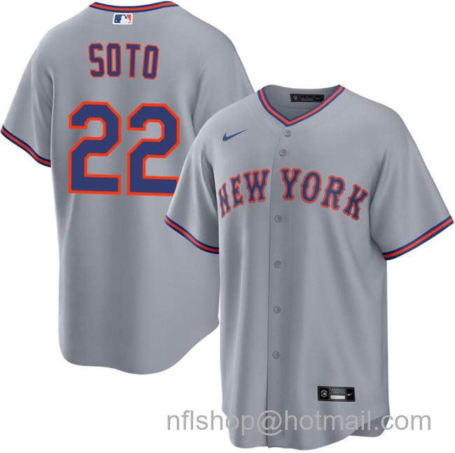Men's New York Mets #22 Juan Soto Grey 2025 Limited Stitched Baseball Jersey
