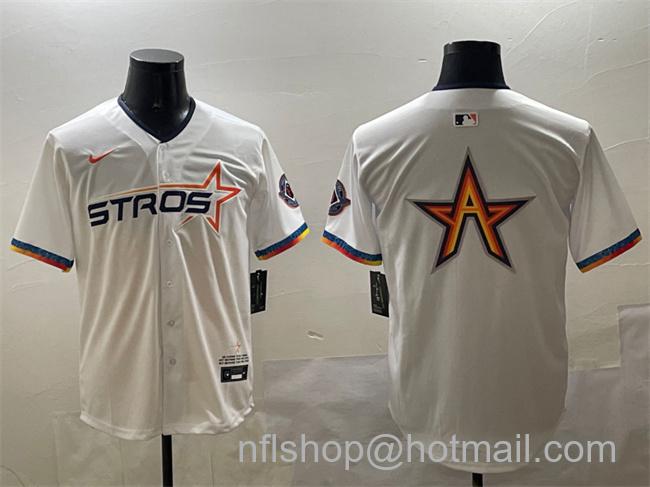 Men's Houston Astros Team Big Logo White 2025 City Connect Limited Stitched Baseball Jersey