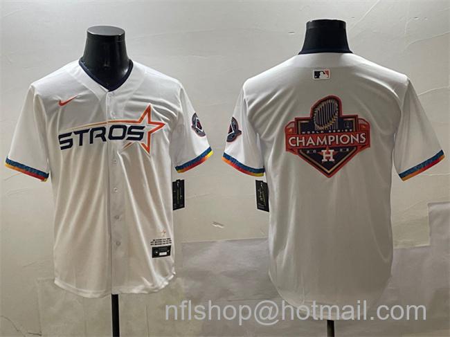 Men's Houston Astros Team Big Logo White 2025 City Connect Limited Stitched MLB Jerseys