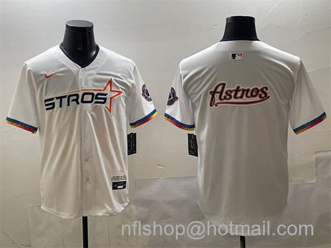 Men's Houston Astros Team Big Logo White 2025 City Connect Limited Stitched MLB Jersey