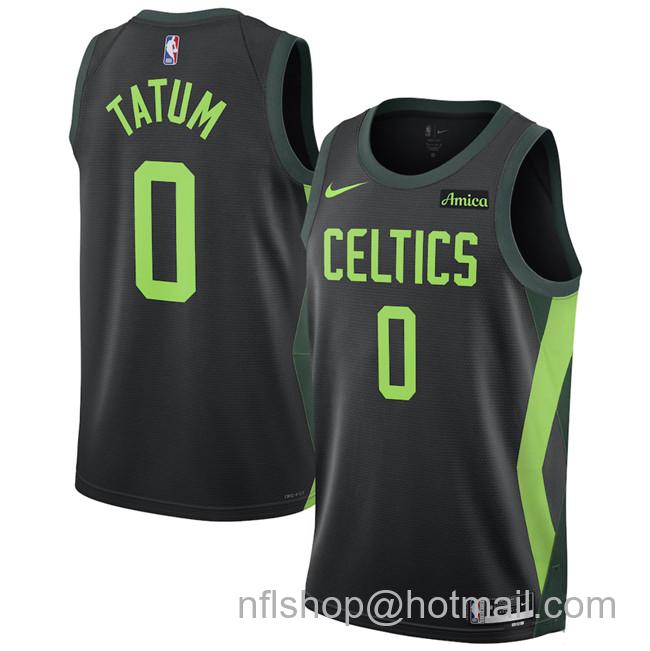 Women's Boston Celtics #0 Jayson Tatum Black 2024-25 City Edition Stitched Basketball Jersey(Run Small)