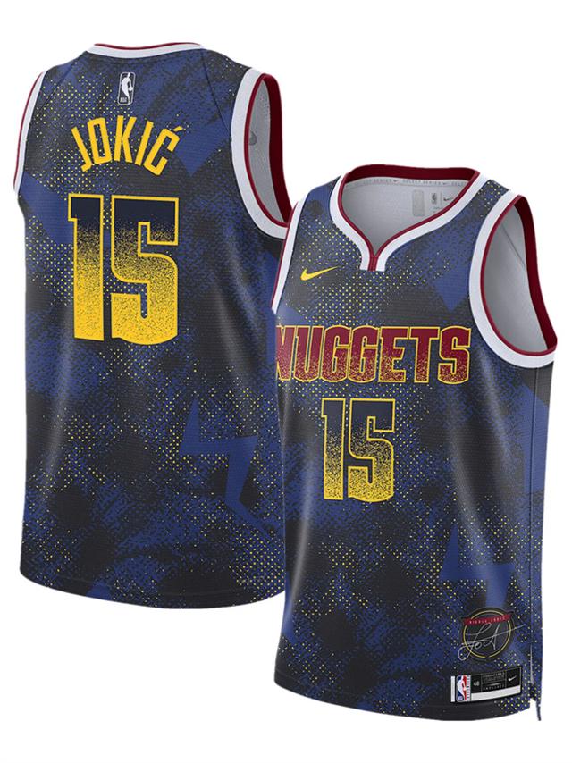 Men's Denver Nuggets #15 Nikola Jokic Royal 2025 Select Series Swingman Stitched Basketball Jersey