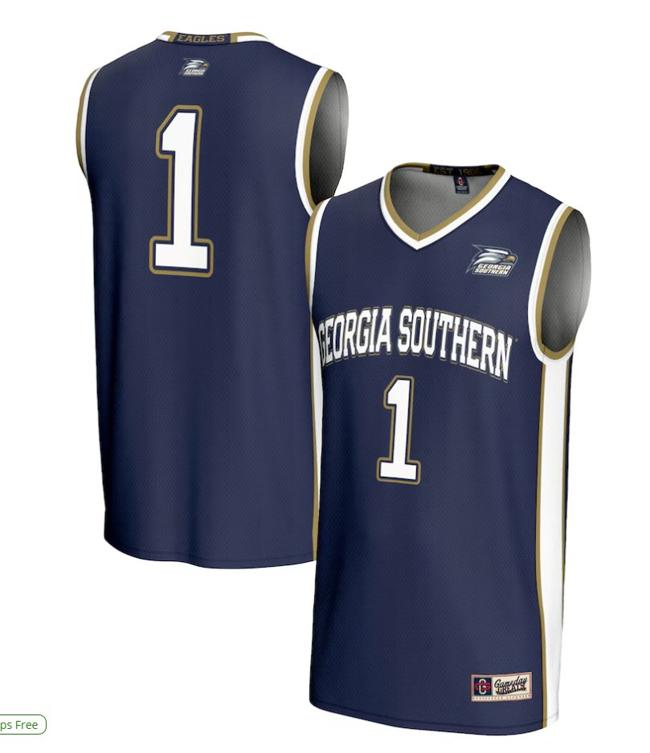 Custom Georgia Southern Eagles Lightweight NCAA Basketball Blue Stitched Jersey