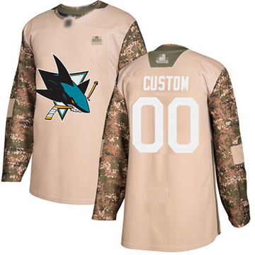 Men's San Jose Sharks adidas Custom Authentic Camo Stitched NHL Jersey