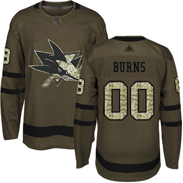 Men's San Jose Sharks adidas Custom Authentic Olive Stitched NHL Jersey