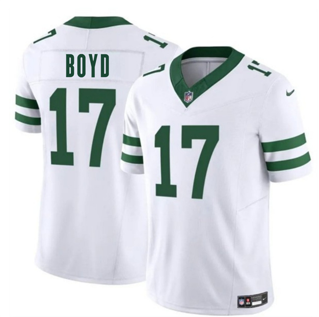Men's New York Jets #17 Kris Boyd White 2025 F.U.S.E. Vapor Limited Stitched Jersey