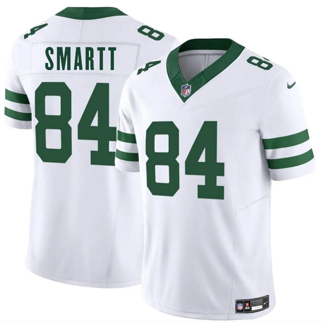 Men's New York Jets #84 Stone Smartt White 2025 F.U.S.E. Vapor Limited Stitched Jersey