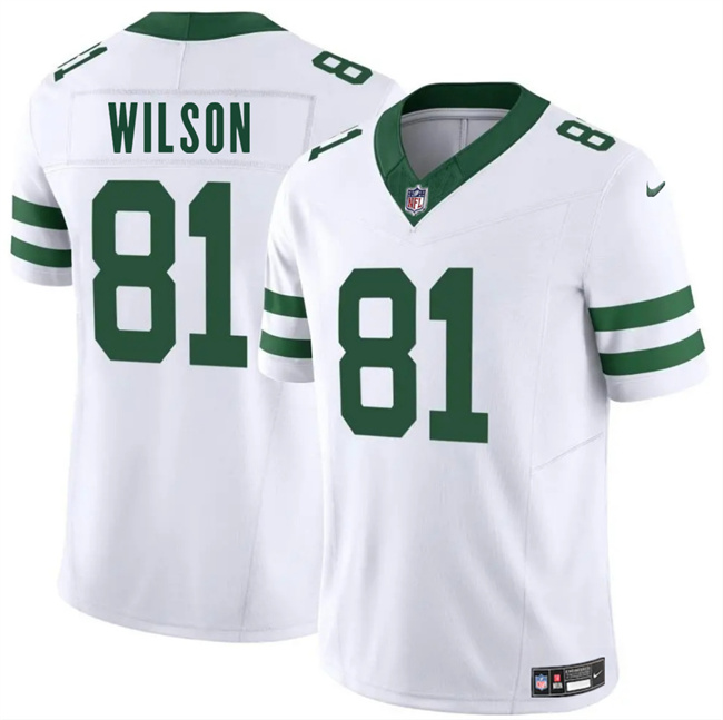Men's New York Jets #81 Pokey Wilson White 2025 F.U.S.E. Vapor Limited Stitched Jersey